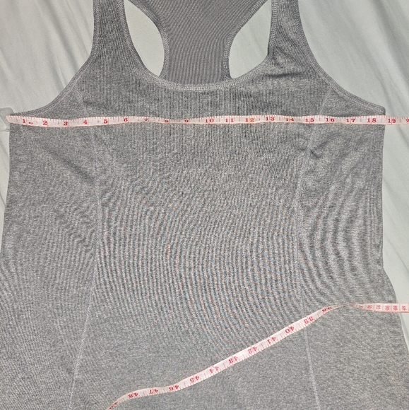Danskin Now: Vented Mesh Racerback, Workout Tank Top, Heather Gray, Size: Large - Picture 5 of 7